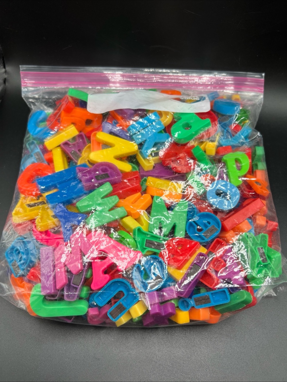 Lot of Magnetic Plastic Alphabet Letters Mixed Colors & Sizes